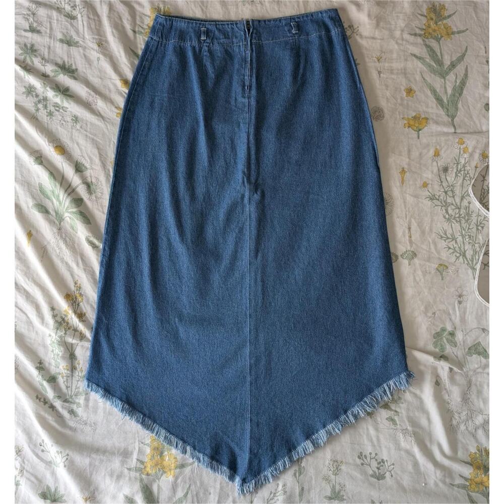 Y2K/2000s Route 66 Raw Handkerchief Hem Skirt